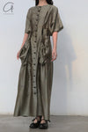 MUTEDANCE belted dress MD23FW09 olive PM103
